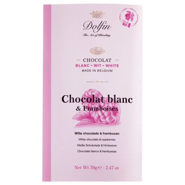 Tablette Chocolat blanc & framboises - Weiße Schokolade mit Himbeeren
