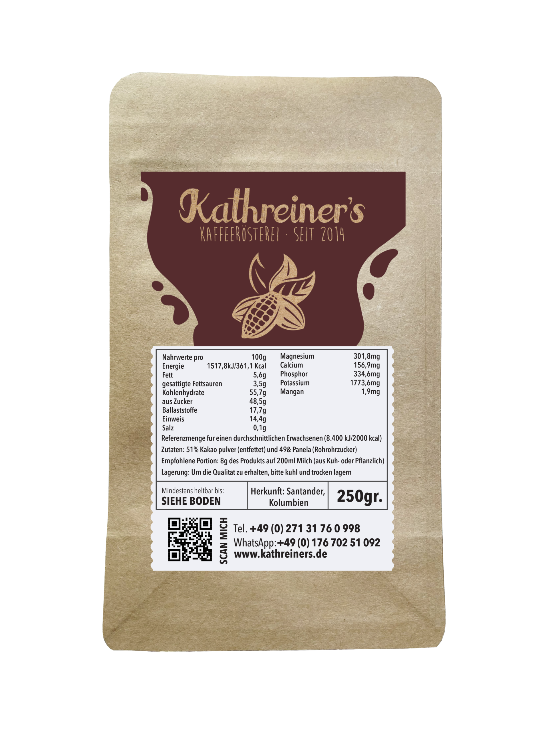 Kathreiner´s Olmekakao - Veganer Kakao aus Kolumbien – Bild 2